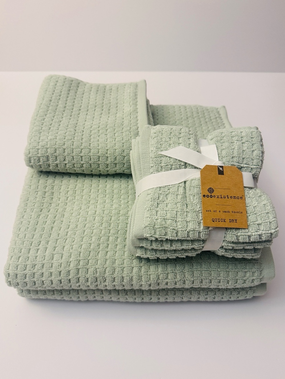 7pc ECOEXISTENCE Oversized Quick Dry 100% Cotton Bath Towel Set - BOKCHOY